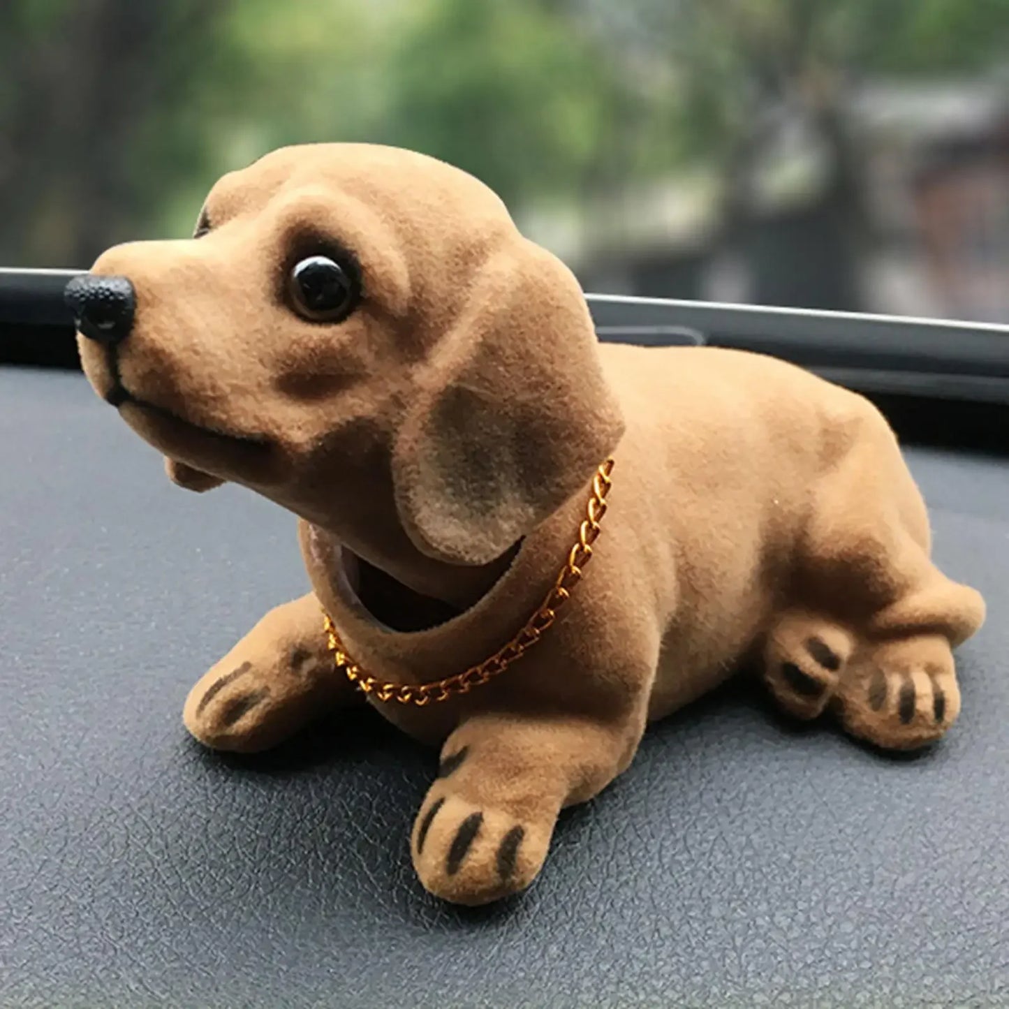 Purilite Select Bobble Head Dog Car Dashboard Ornament Resin Nodding Dog Figure for Vehicle Home and Office Decoration (Set of 2)