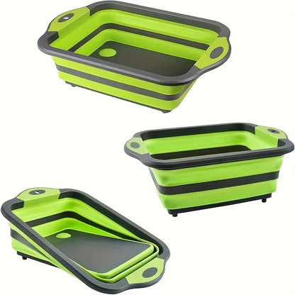 Purilite Select Portable Folding Basin | Space Saving Sink with Storage | Travel Camping Home Multi-Purpose Wash Basin