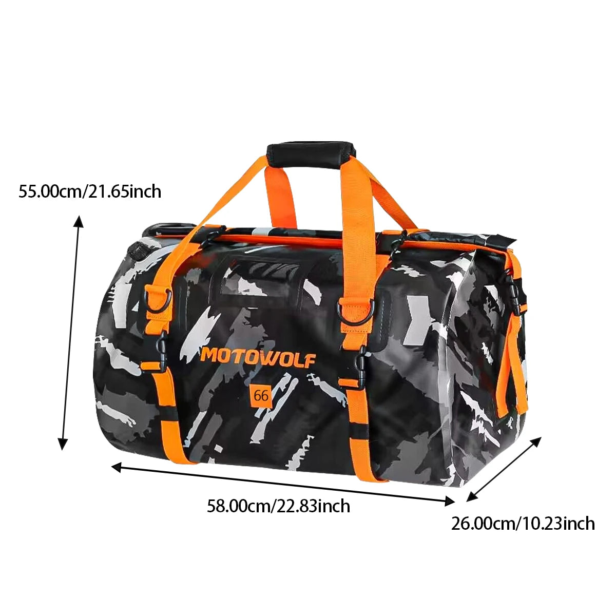 Purilite Select | Universal Motorcycle Waterproof Tail Bag | Back Seat Luggage | 40L / 66L Travel Pack