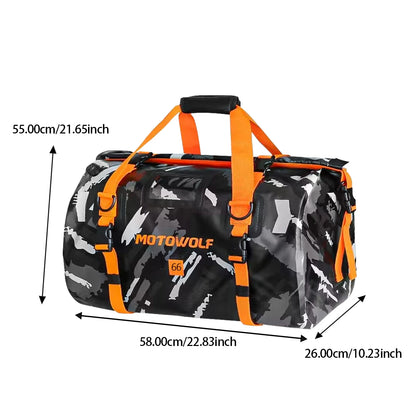 Purilite Select | Universal Motorcycle Waterproof Tail Bag | Back Seat Luggage | 40L / 66L Travel Pack