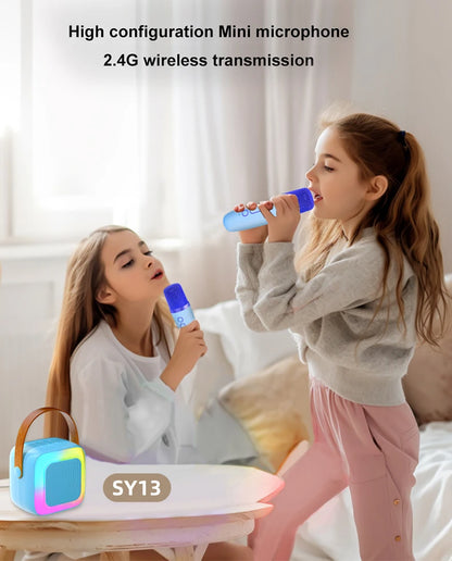 Purilite Select Portable Bluetooth 5.3 Home Karaoke Machine – Powerful Bass PA Speaker System with 2 Wireless Microphones