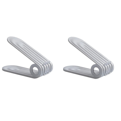 Purilite Select | Adjustable Shoe Slots Organizer | Double Layer Space Saver Shoe Stacker for Closet Organization