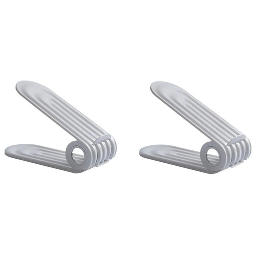 Purilite Select | Adjustable Shoe Slots Organizer | Double Layer Space Saver Shoe Stacker for Closet Organization