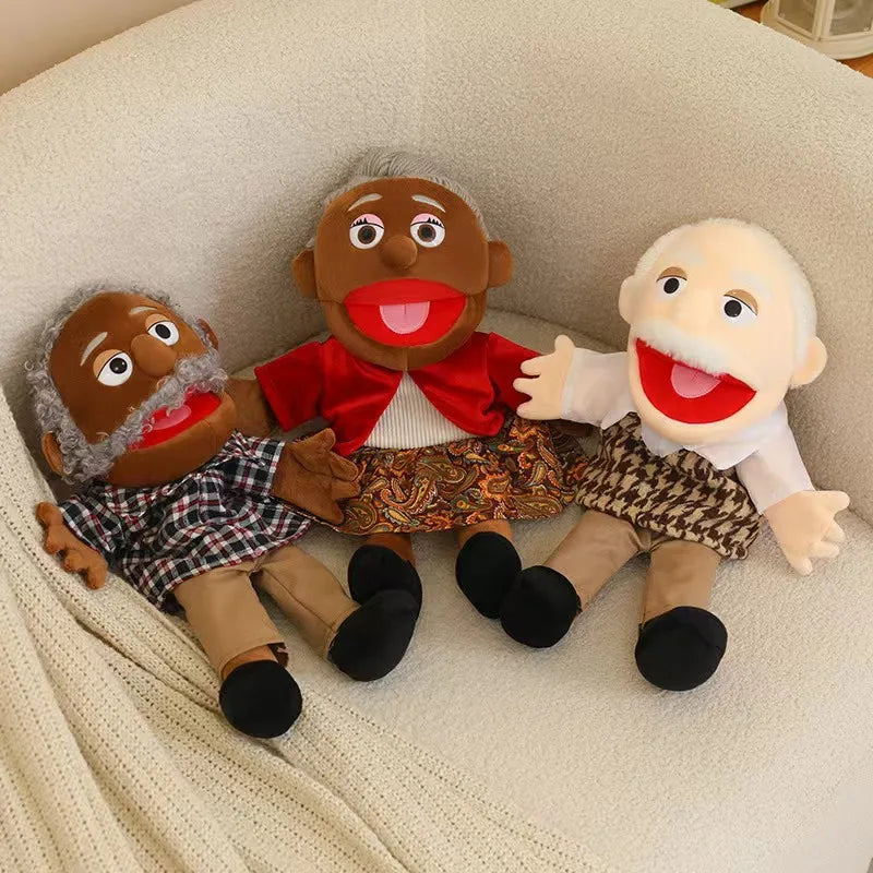 Purilite Select Plush Hand Puppet Family Set | Soft Open Mouth Character Puppets for Kids | Interactive Educational Storytelling Toys