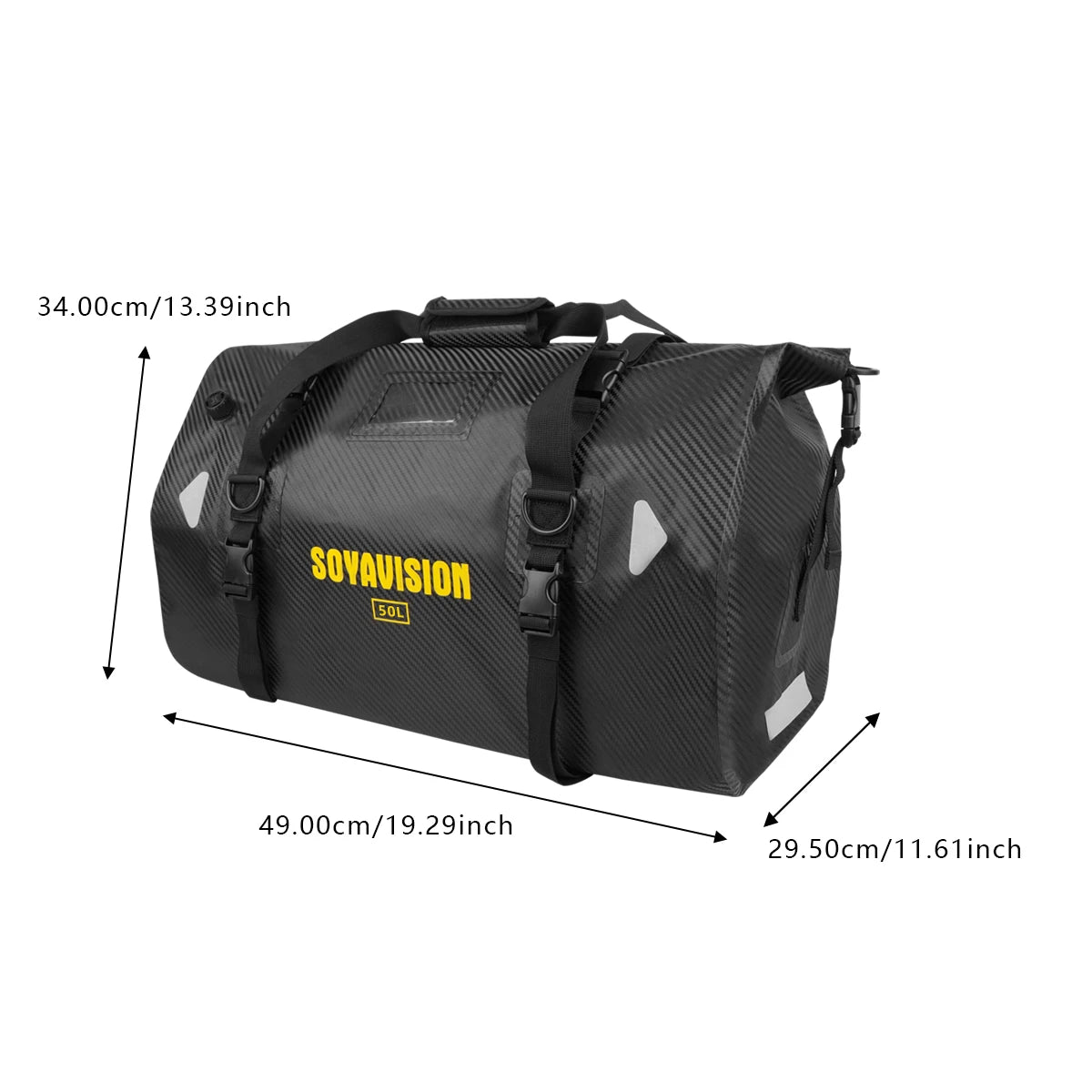 Purilite Select | Universal Motorcycle Waterproof Tail Bag | Back Seat Luggage | 40L / 66L Travel Pack
