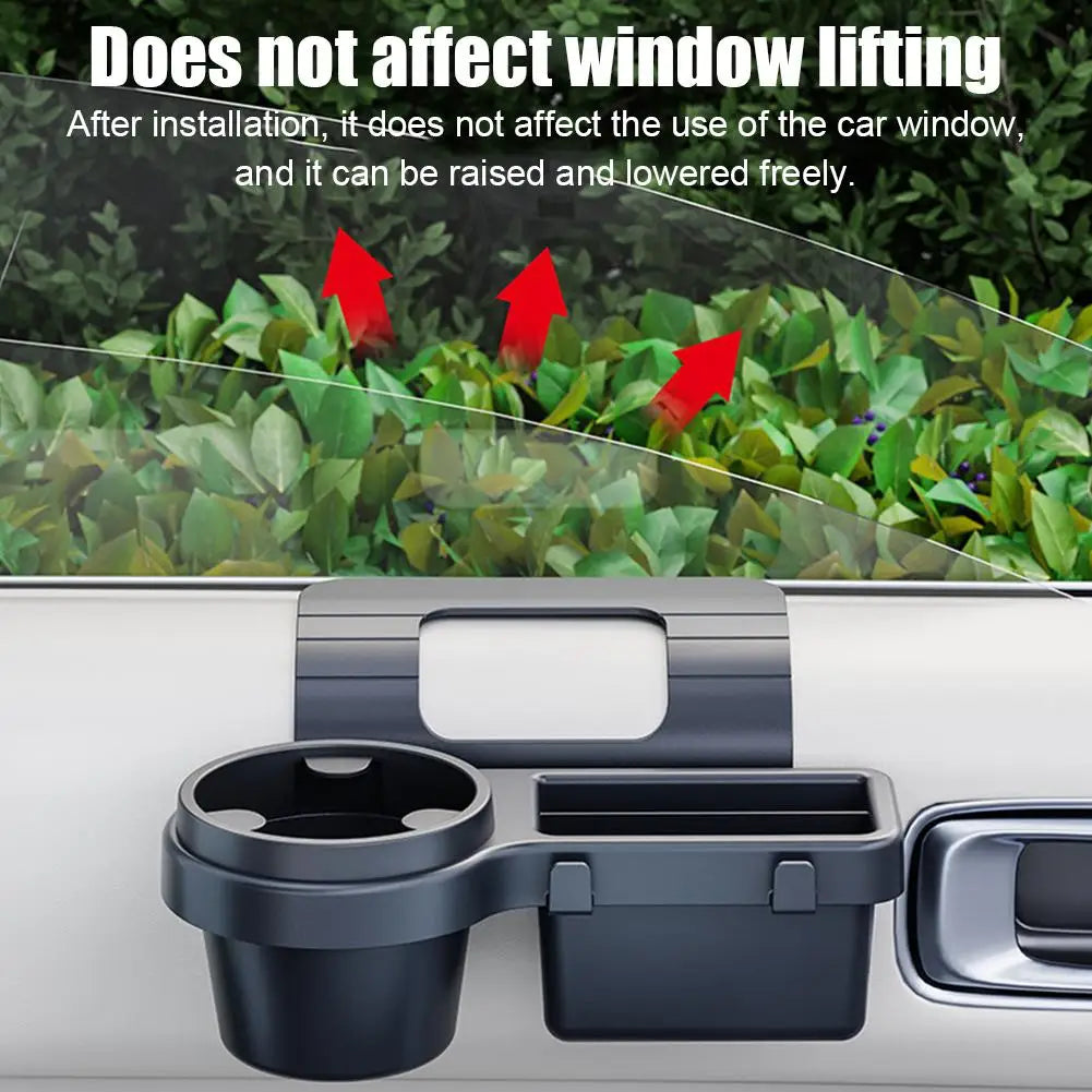 Purilite Select Portable Car Door Cup Holder & Window Storage Rack – Universal Hanging Drink and Accessory Organizer
