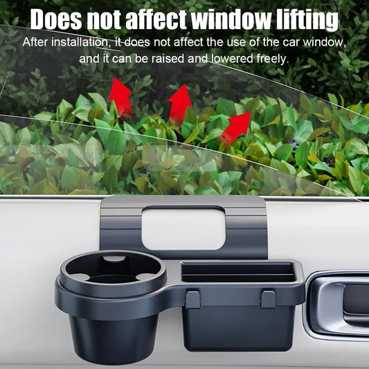 Purilite Select Portable Car Door Cup Holder & Window Storage Rack – Universal Hanging Drink and Accessory Organizer
