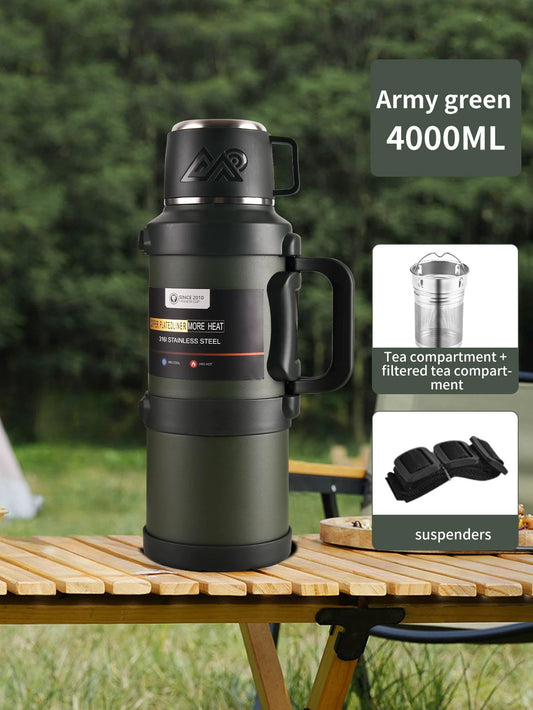 Purilite Select Large Stainless Steel Thermos | 1.7L 2.0L 2.5L Vacuum Insulated Flask | Travel Camping Hot Cold Bottle