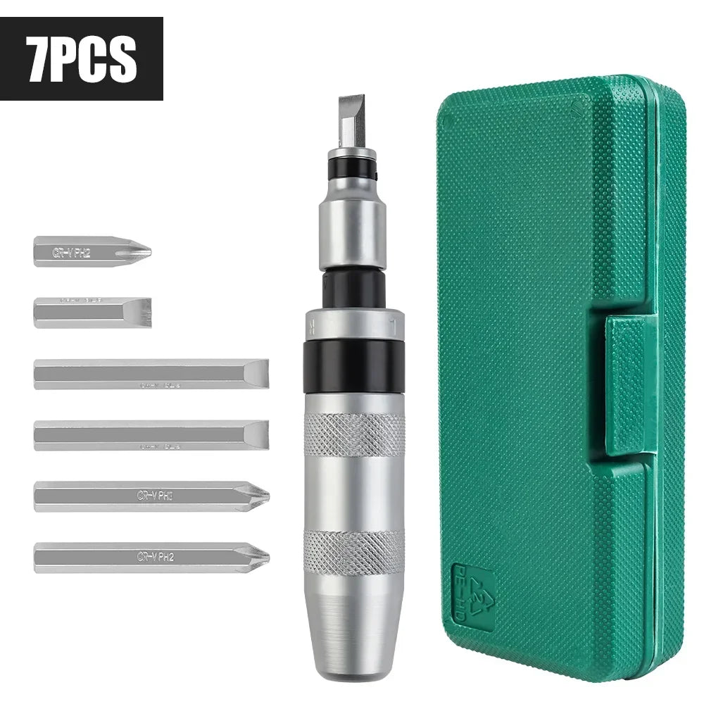 Purilite Select | Manual Impact Screwdriver Set | 7 / 12 / 13 PCS Reversible Impact Driver Kit | Heavy Duty Hand Repair Tool