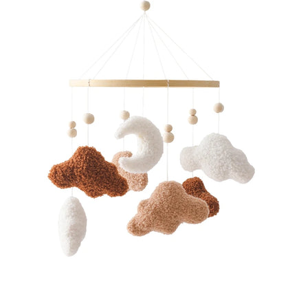 Purilite Select Wooden Baby Crib Mobile | Crochet Star Hanging Bed Bell | Nursery Rattle Decoration | Newborn Comfort Toy