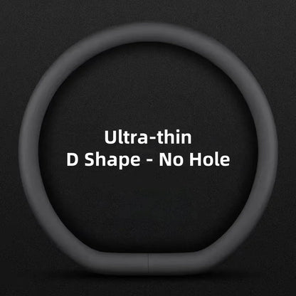 Purilite Select Ultra-Thin Universal Car Steering Wheel Cover – Breathable Faux Leather Wrap (37–38cm)