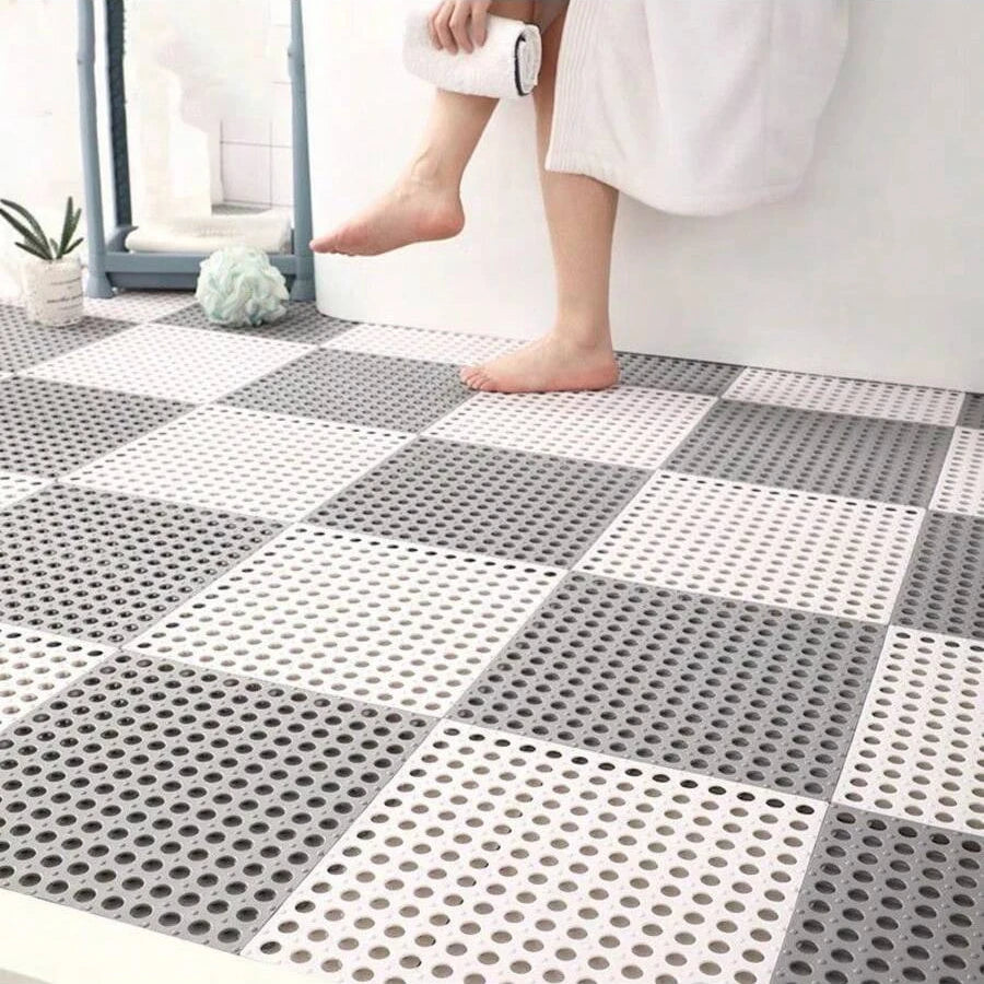 Purilite Select Bathroom Non-Slip Shower Room Floor Mat Hollow Splicing Waterproof Bath Feet Mat