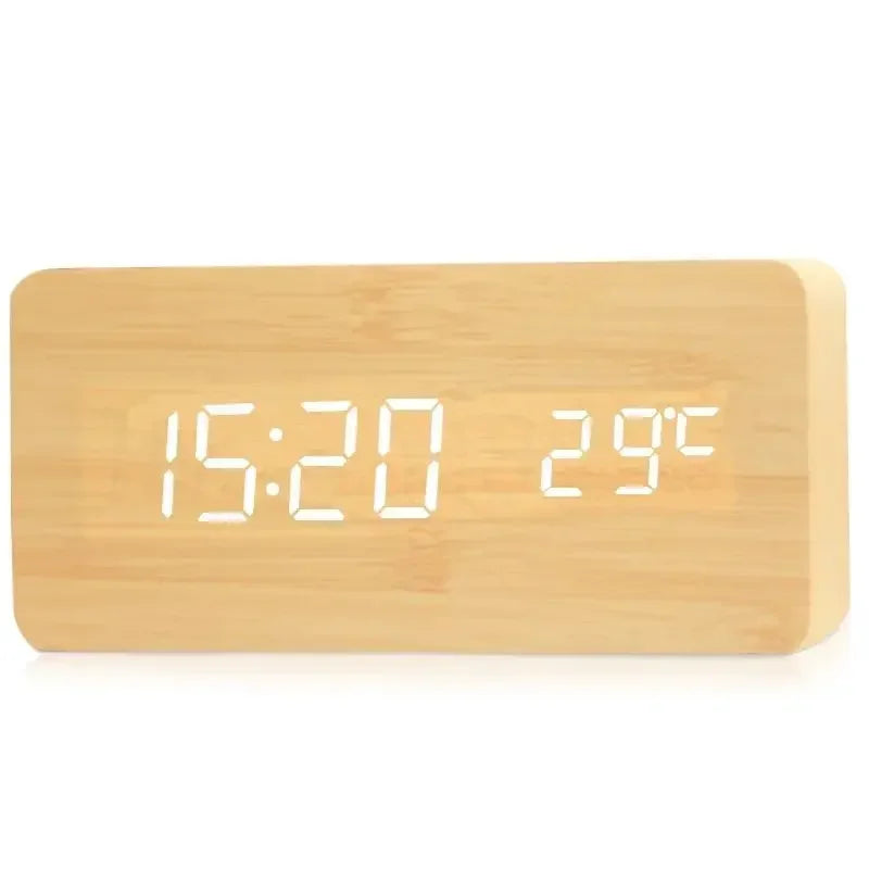 Purilite Select Digital Wooden LED Alarm Clock