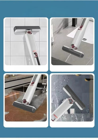 Purilite Select Mini Sponge Mop Portable Absorbent Cleaning Mop | One-Hand Operation | Replaceable Sponge Head | Compact Kitchen Cleaning Tool