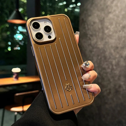 Purilite Select 3D Corrugated Stripe Luxury Business Luggage Case for iPhone 16/15/14/13 Pro Max