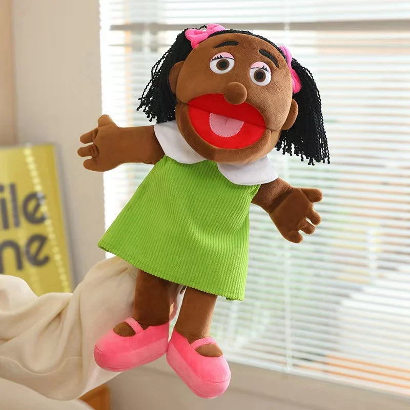 Purilite Select Plush Hand Puppet Family Set | Soft Open Mouth Character Puppets for Kids | Interactive Educational Storytelling Toys