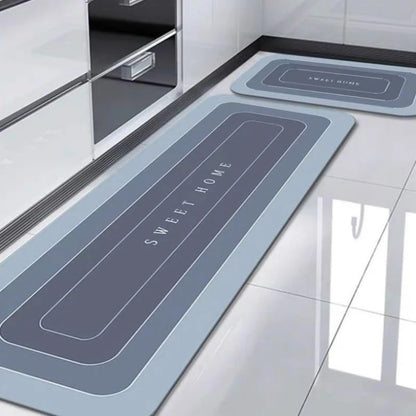 Purilite Select Modern Minimalist Diatomaceous Bathroom Mat Super Absorbent Quick Dry Non Slip Floor Rug