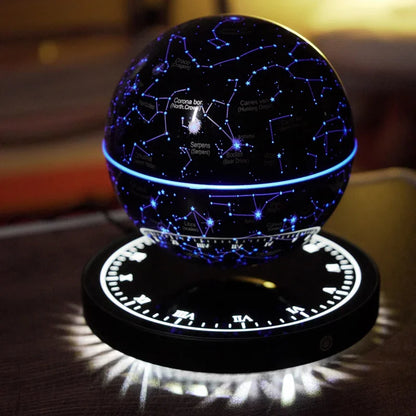 Purilite Select | Levitating Starry Globe Floating Lamp | Rechargeable Touch Control RGB Table Light for Home and Office Decor