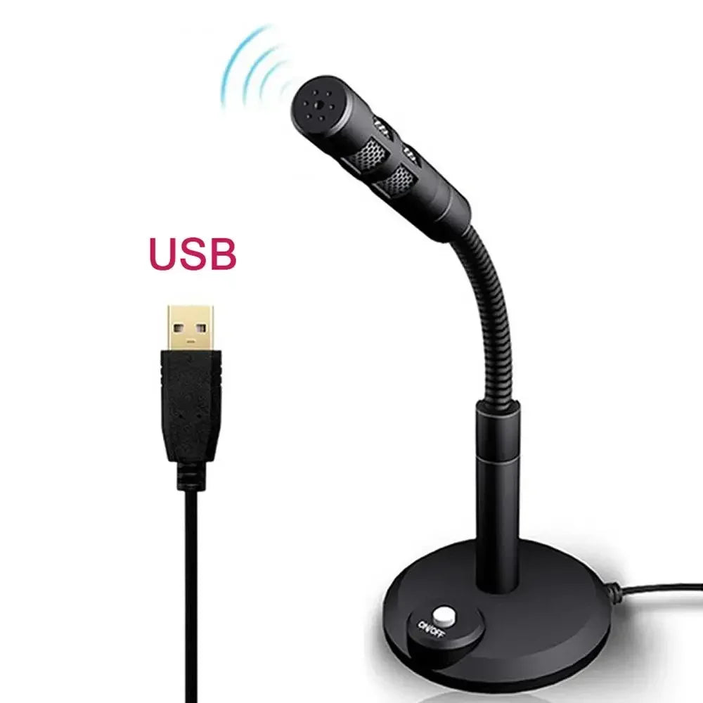PURILITE SELECT MINI 3.5MM USB DESKTOP MICROPHONE – OMNIDIRECTIONAL GAMING & PODCAST MIC WITH FLEXIBLE GOOSENECK