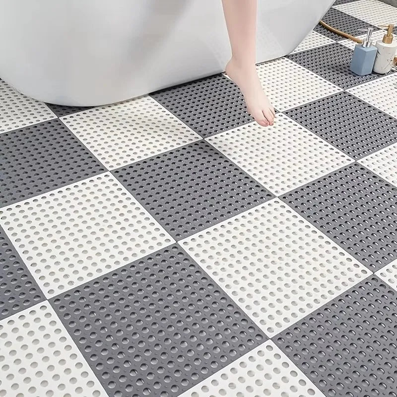 Purilite Select Bathroom Non-Slip Shower Room Floor Mat Hollow Splicing Waterproof Bath Feet Mat
