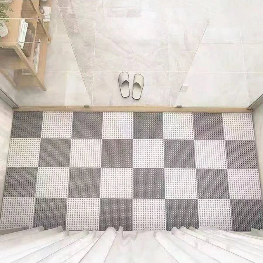 Purilite Select Bathroom Non-Slip Shower Room Floor Mat Hollow Splicing Waterproof Bath Feet Mat