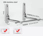 Purilite Select Foldable Stainless Steel Microwave & Oven Storage Rack | Telescopic Wall-Mounted Kitchen Organizer | Heavy-Duty Metal Holder