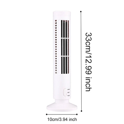 Purilite Select LED Tower Fan Bladeless Cooling Fan 2 Gear Speed Portable Electric Floor Fan