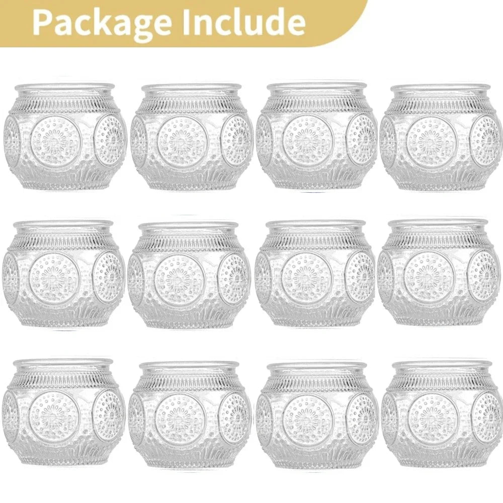 Purilite Select 6/12Pcs Votive Glass Candle Holders