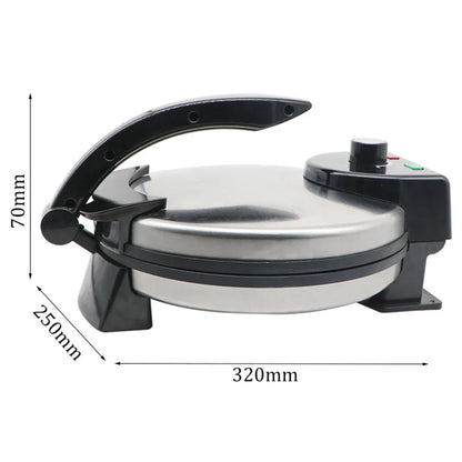 Purilite Select Electric Pizza Tortilla Crepe Maker 1200W | Chapati Flat Bread Machine | Cake & Spring Roll Maker | 220V Kitchen Appliance