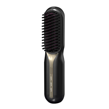 Purilite Select Electric Ceramic Heating Straight Hair Comb Wireless Portable Negative Ion Styling Tool Rechargeable USB Straightening Brush