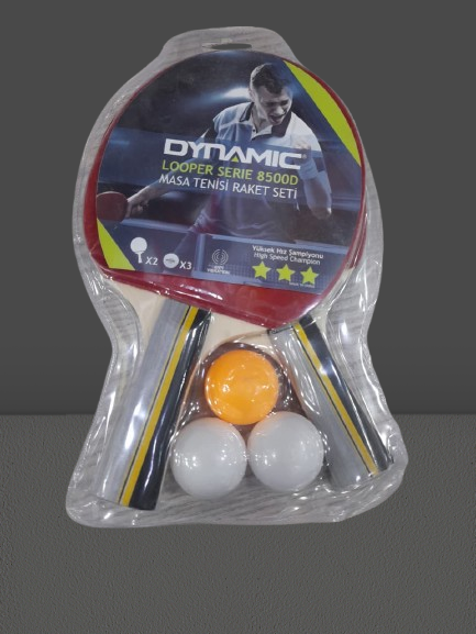 Table Tennis Racket Pair With 3 Balls For Kids