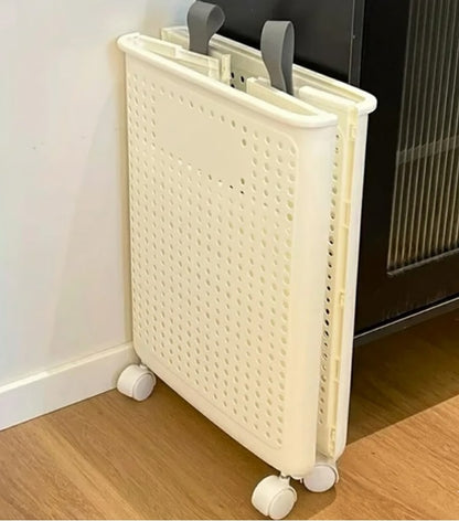 Purilite Select Foldable Dirty Clothes Basket with Wheels