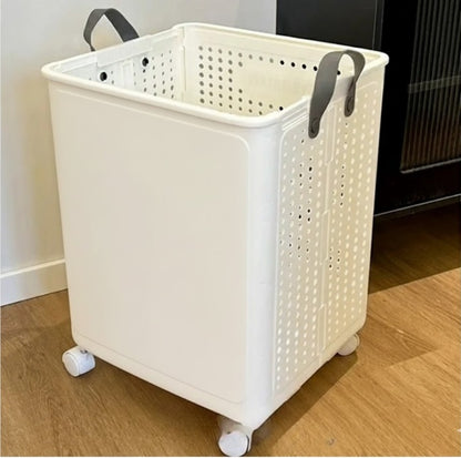 Purilite Select Foldable Dirty Clothes Basket with Wheels