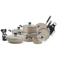 Marble Coating Supreme Gift Pack Set 18-Piece Premium Non-Stick Cookware
